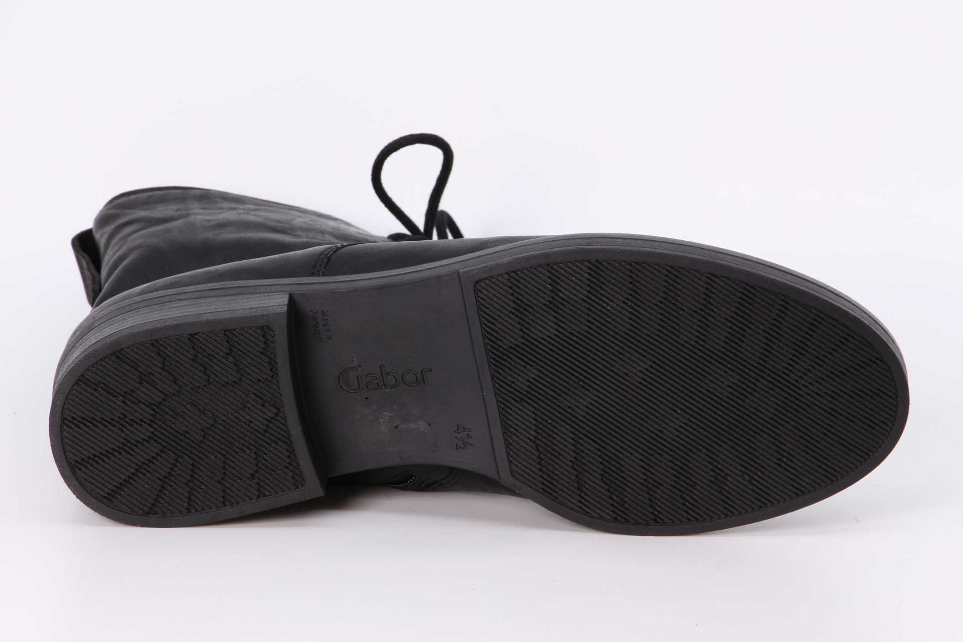 Schnürstiefelette schwarz Sohle