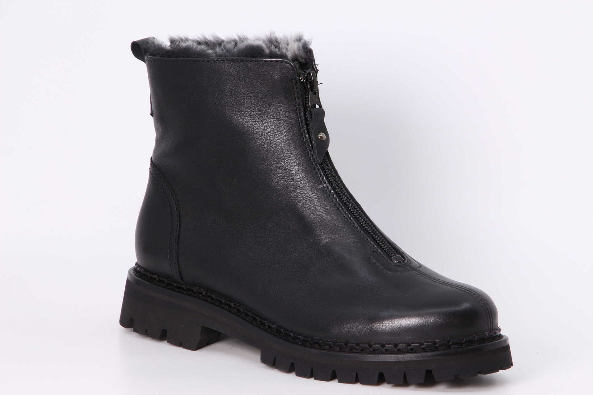Winterstiefel schwarz Vorderseite