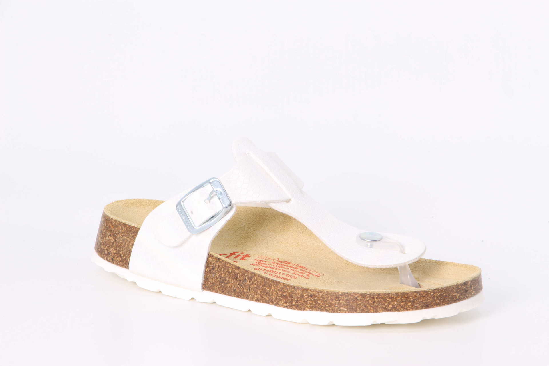 Zehentrenner Kids weiss / sparkle Vorderseite