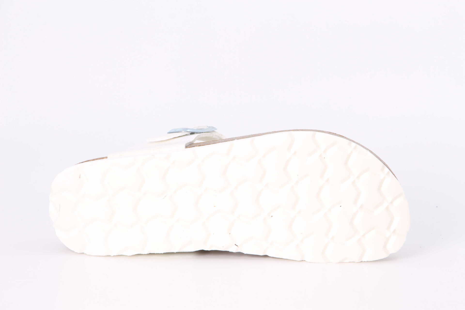 Zehentrenner Kids weiss / sparkle Sohle