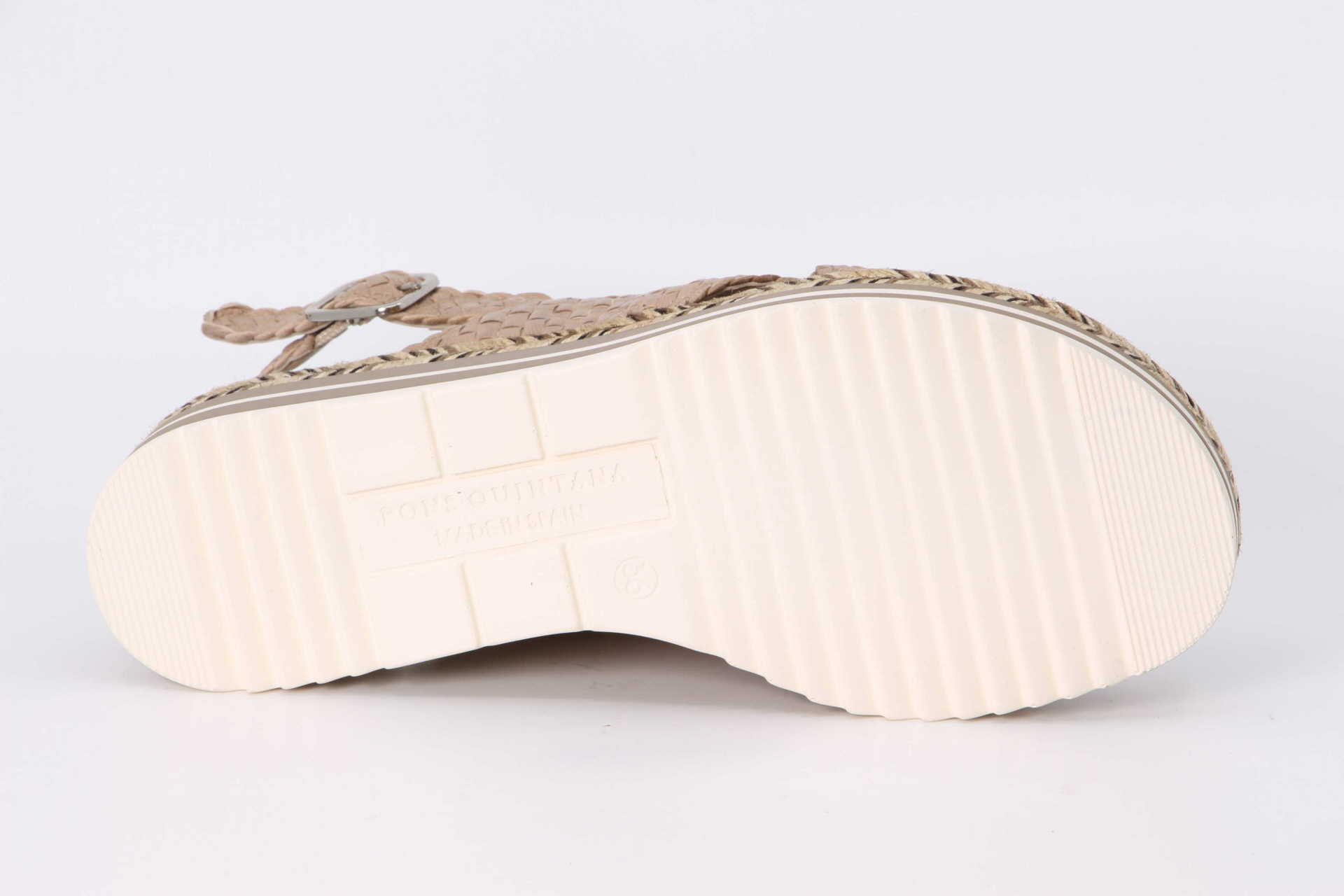 Plateau-Sandalette taupe – Bild 3