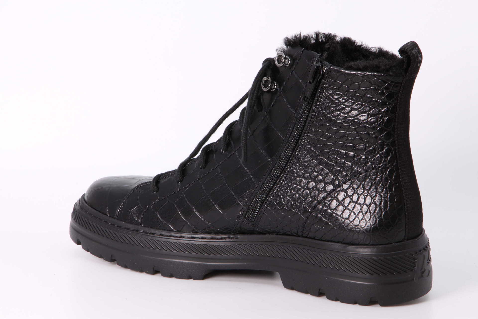 Winterboots schwarz Rückseite