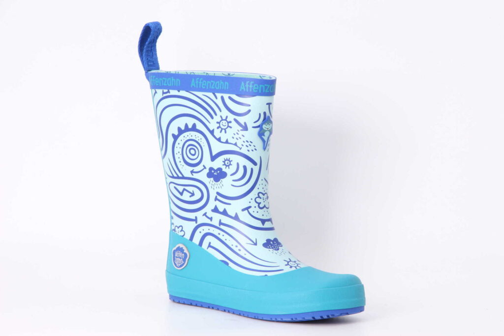Gummistiefel Plashy vegan blau Vorderseite