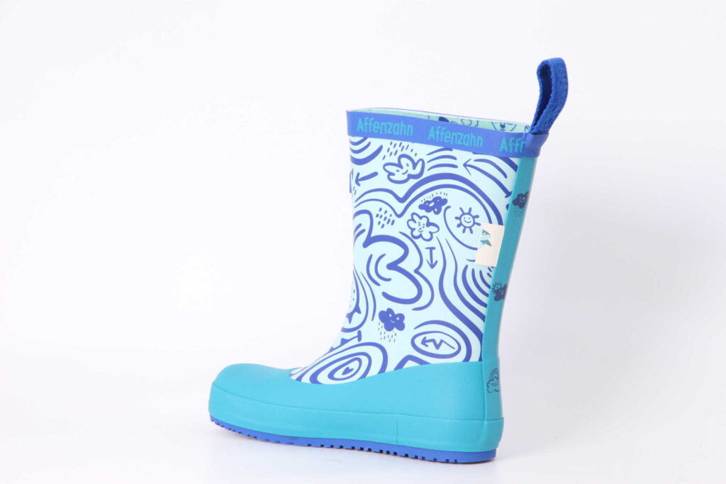 Gummistiefel Plashy vegan blau Rückseite