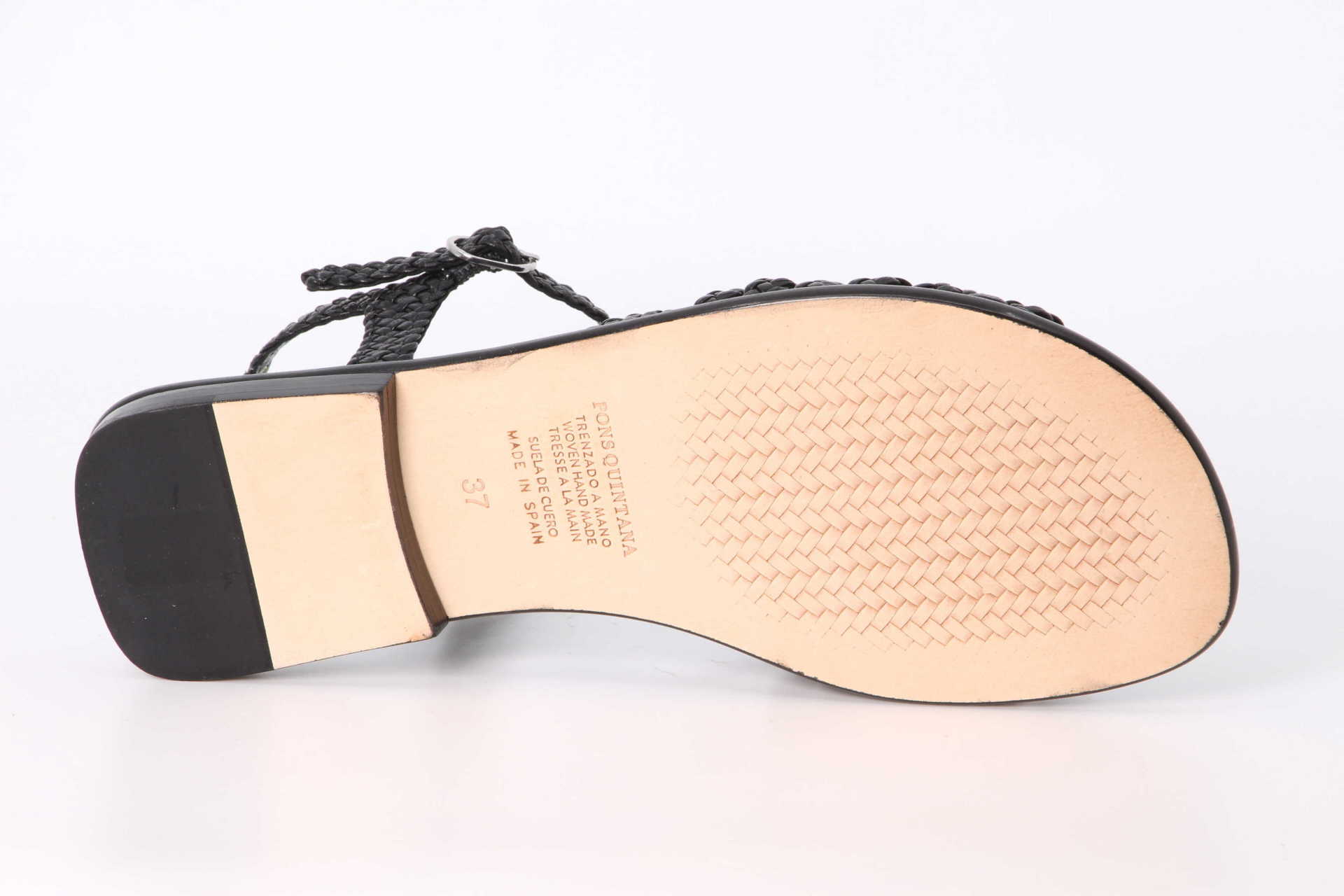 Sandalette schwarz Sohle