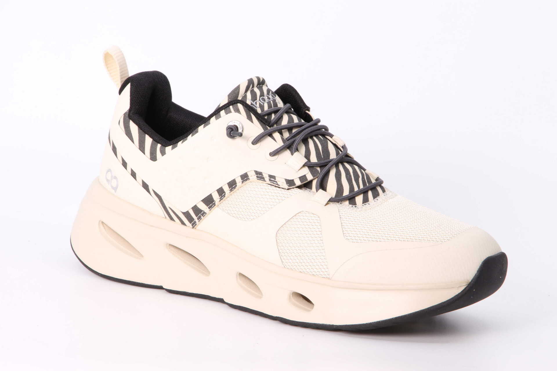 shadowhaag Sneaker beige / zebra Vorderseite
