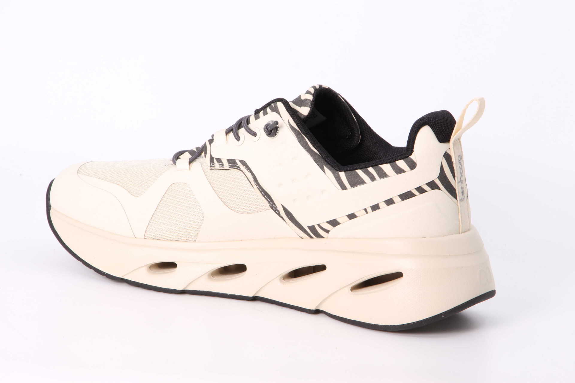 shadowhaag Sneaker beige / zebra Rückseite