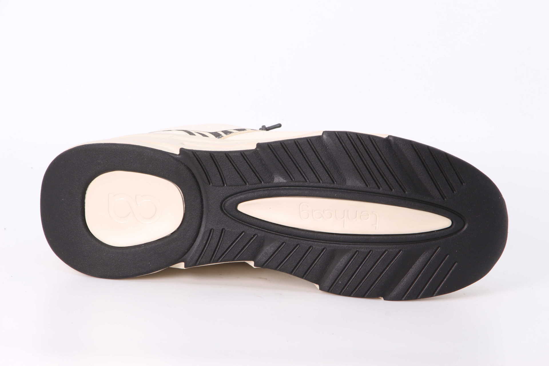 shadowhaag Sneaker beige / zebra Sohle