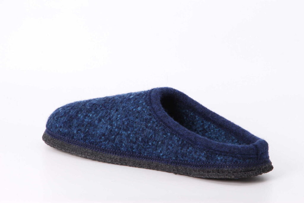 Filz-Hausschuh vibrant blue Rückseite