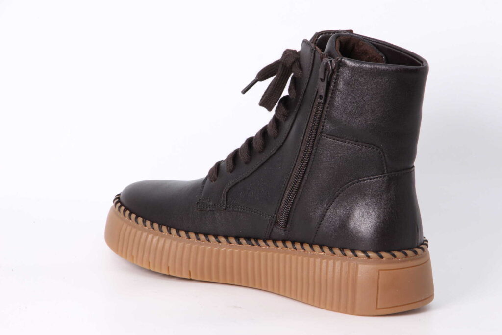 Stiefelette dunkelbraun Rückseite