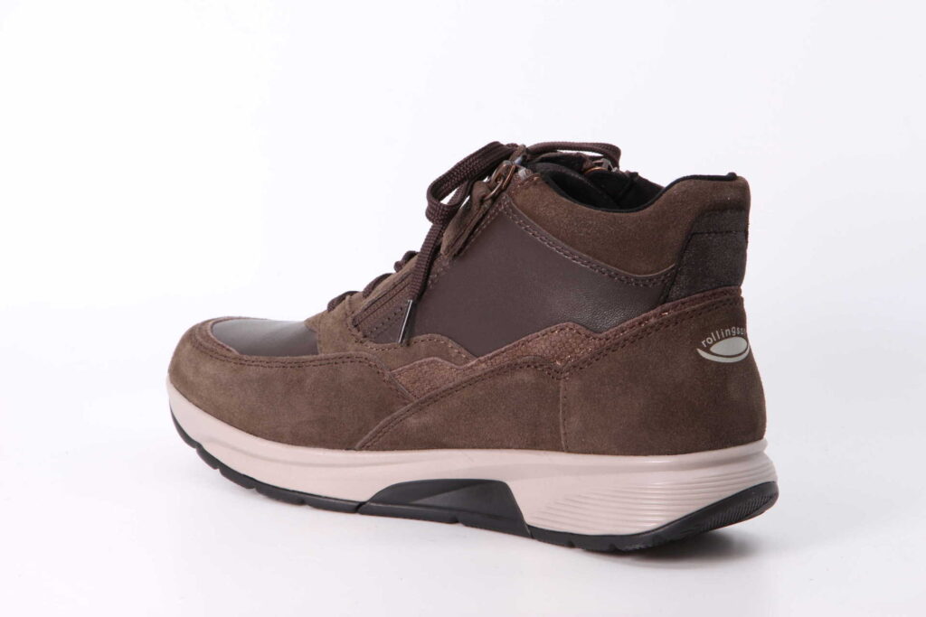 Winter-Sneaker dunkelbraun Kombi Rückseite