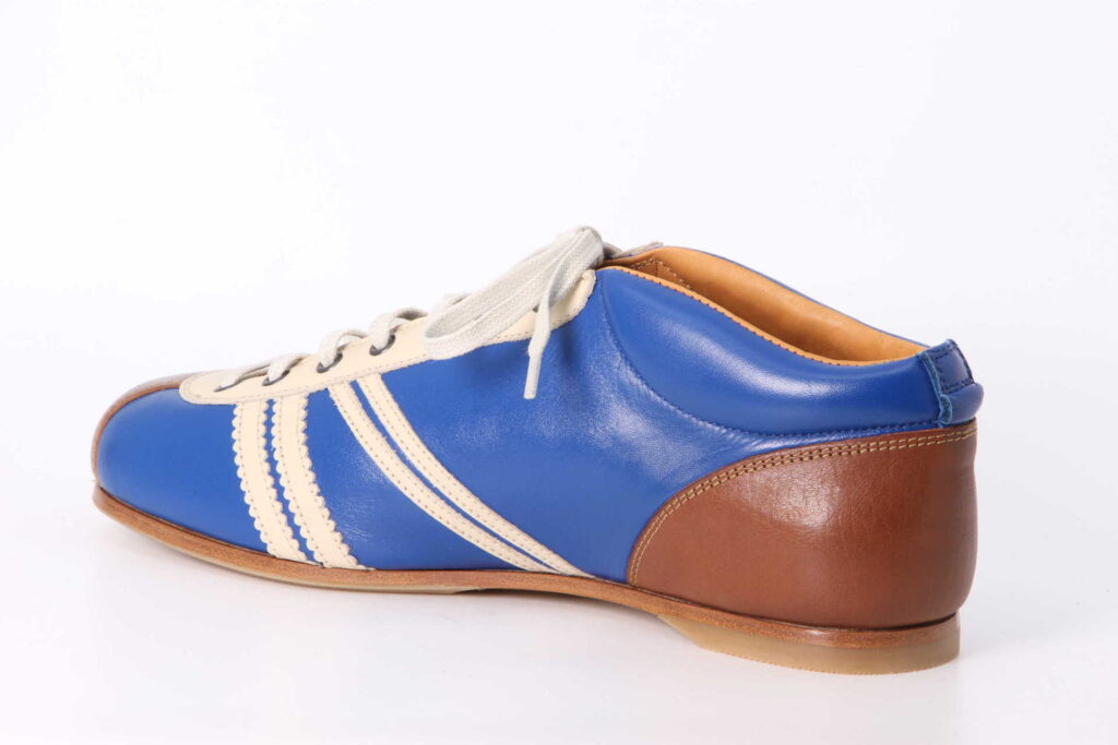 Liga saphire blue / cognac / cream Rückseite