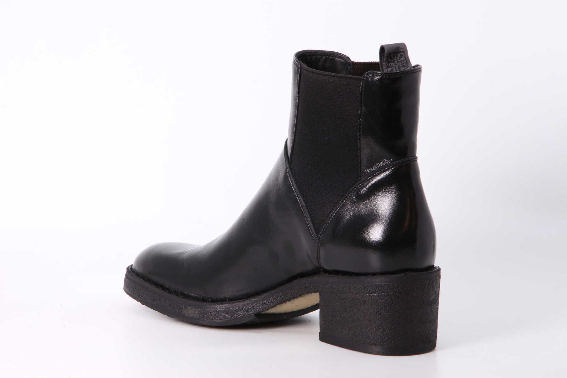Chelsea-Stiefelette schwarz Rückseite