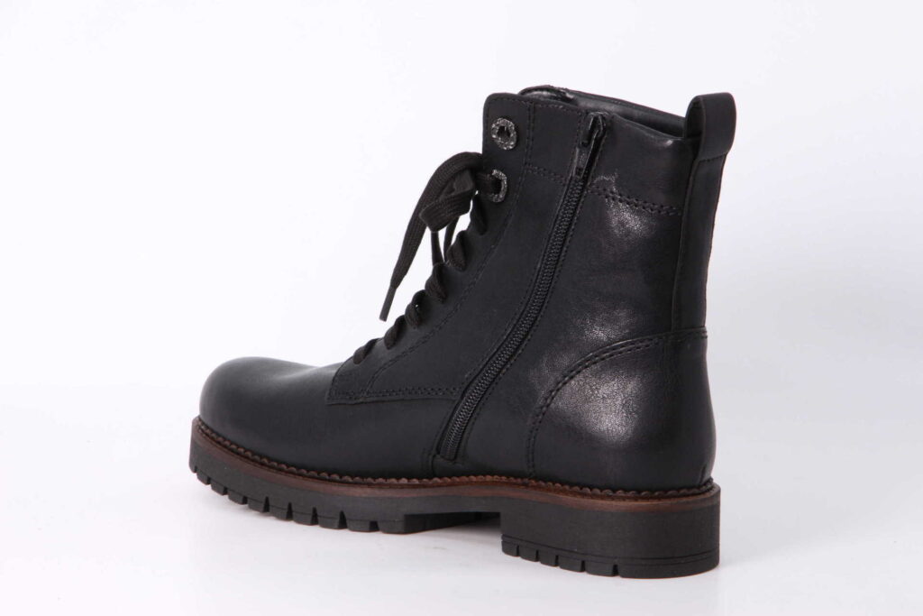 Schnür-Stiefelette schwarz Rückseite